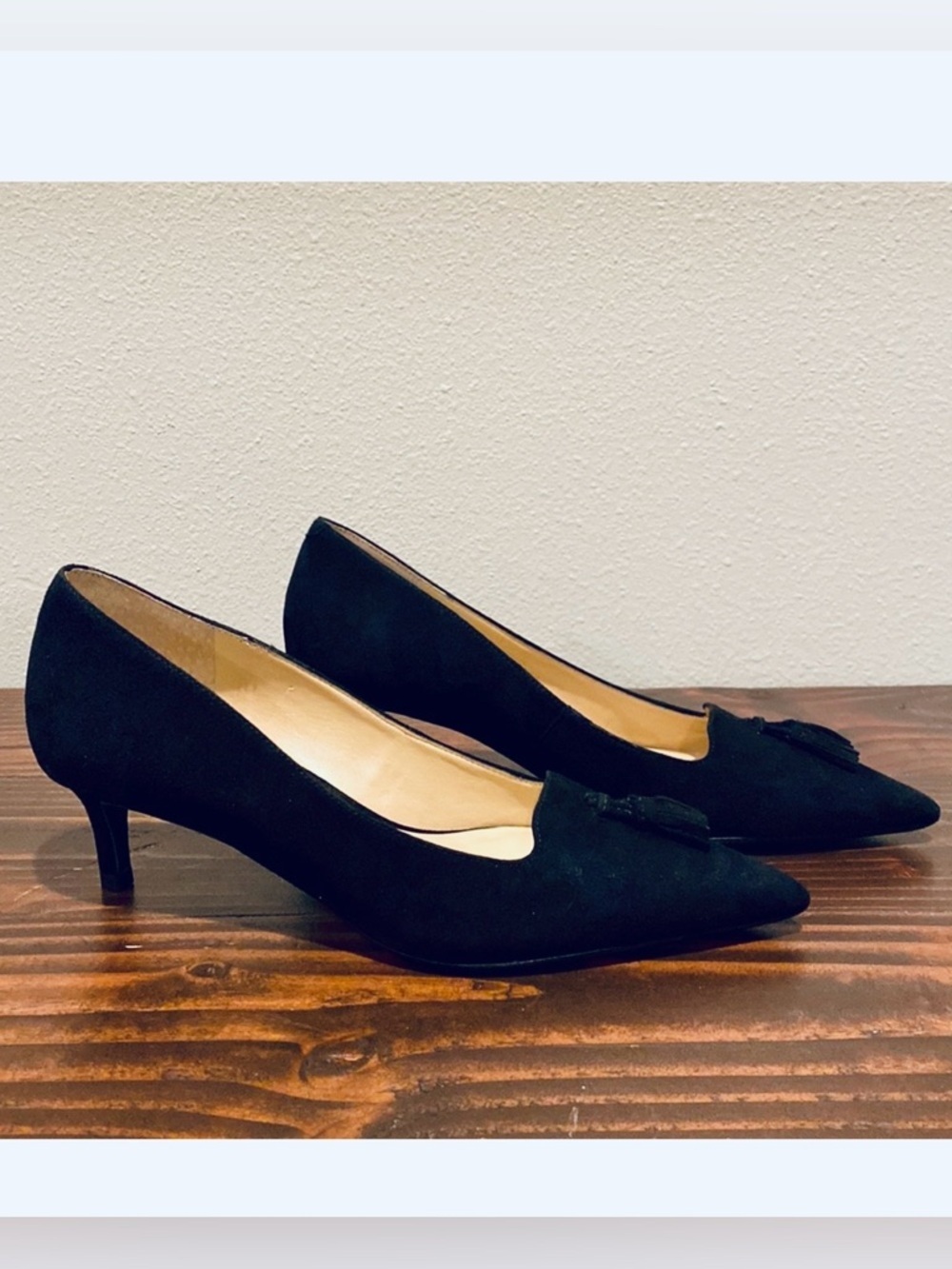 Talbots Suede Erica Tassel Heels!!